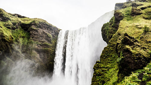 Scenic view of waterfall