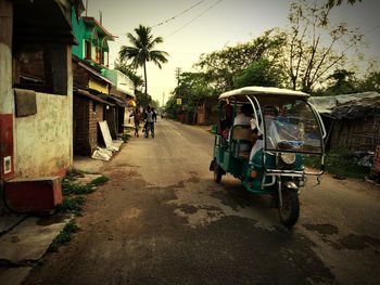 People on street in city