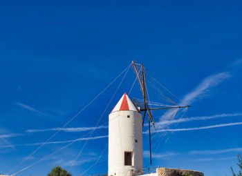 A traditional windmill near mahon, mao in menorca, spain, iberican island