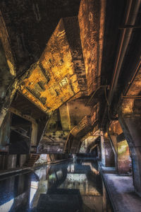 Interior of abandoned building