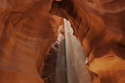 Full length of woman standing in canyon