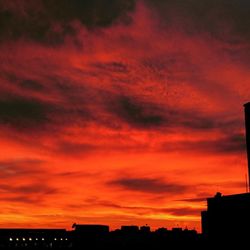 Scenic view of dramatic sky during sunset