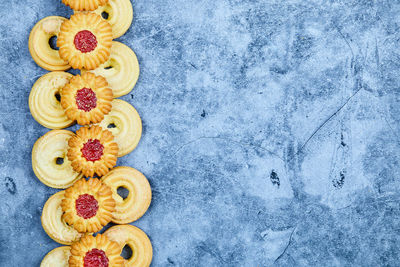 High angle view of fruit on table