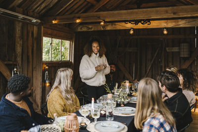 Group of people at restaurant
