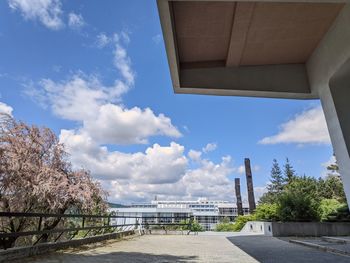 View of building against cloudy sky