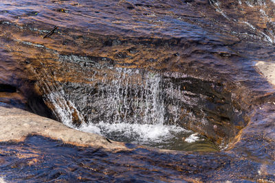 Close-up of waterfall