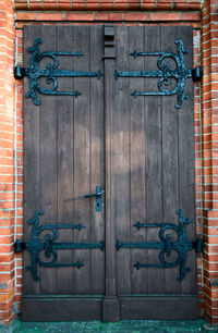 Close-up of closed door