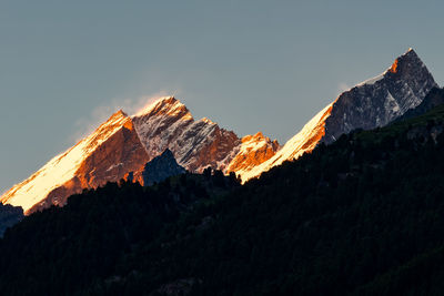 Low angle view of mountain against sky