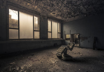 Interior of abandoned building