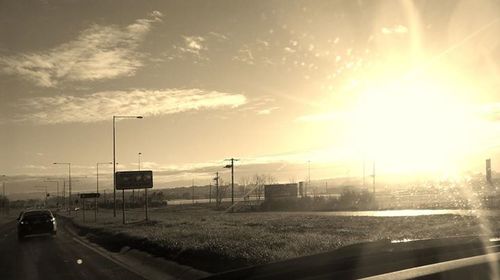 Road at sunset