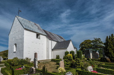 Jelling church with the famous 1000 years old runestones of danish king harald