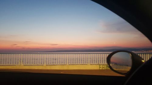 View of sea against sky during sunset