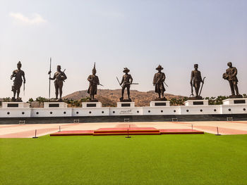 Statue against clear sky