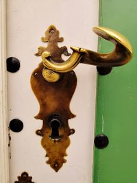 Close-up of door knocker