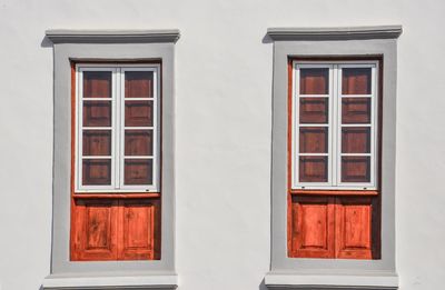 Close-up of window of house