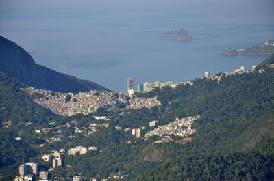 High angle shot of townscape