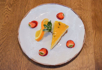 Close-up of food on table