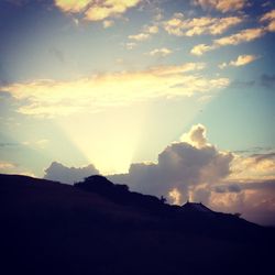 Scenic view of landscape against sky during sunset