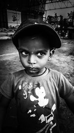 Close-up portrait of cute boy