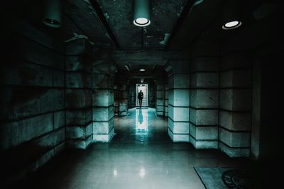 Empty corridor of building