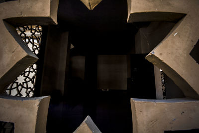 Low angle view of staircase in building