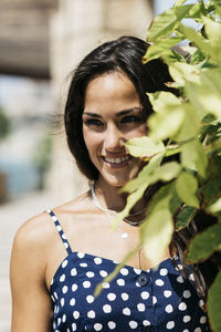 Portrait of smiling young woman