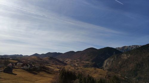 High angle view of landscape against sky