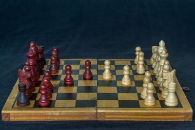 Close-up of chess pieces