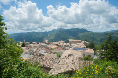 Panoramic view of the village of aiello calabro