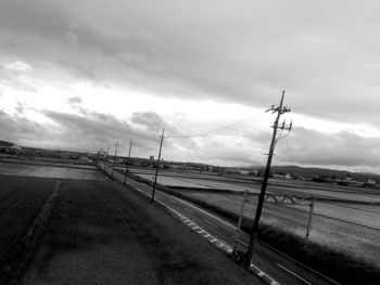 Scenic view of landscape against cloudy sky