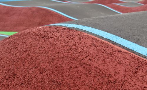 High angle view of road