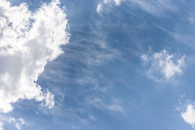 Low angle view of clouds in sky