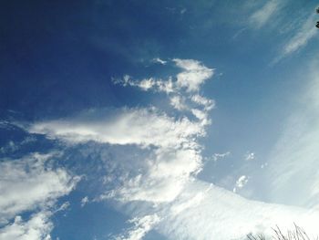 Low angle view of clouds in sky