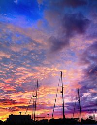 Scenic view of cloudy sky at sunset