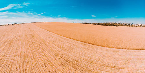 Scenic view of desert against sky