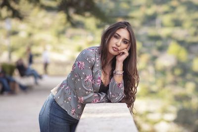 Portrait of beautiful young woman