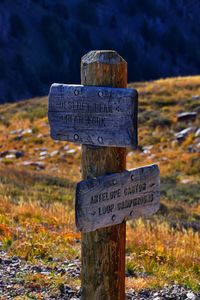 Close-up of wooden post