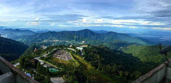 High angle shot of townscape