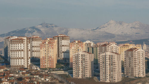 Aerial view of buildings in city