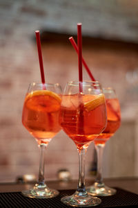 Close-up of drink on table