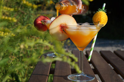Close-up of drink on table