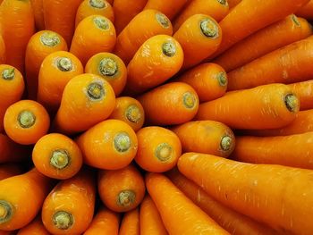 Full frame shot of pumpkins for sale at market stall