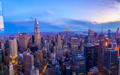 Aerial view of buildings in city