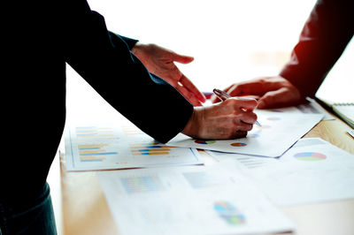 Business people working on table