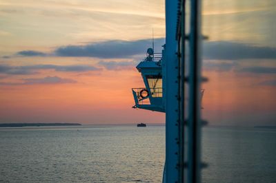 Scenic view of sea at sunset