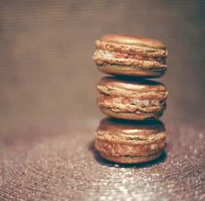 Close-up of cookies on table