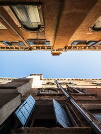 Low angle view of buildings against sky