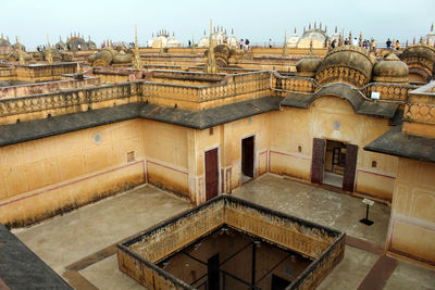 Exterior of temple against clear sky