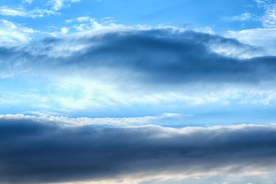 Low angle view of cloudy sky