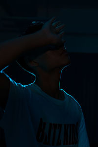Woman wearing hat